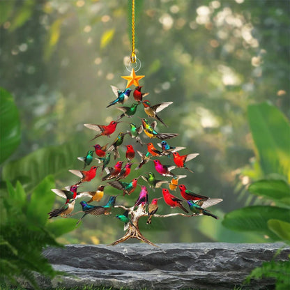 🔥🐦🎄Handcrafted Hummingbird Christmas Ornament✨