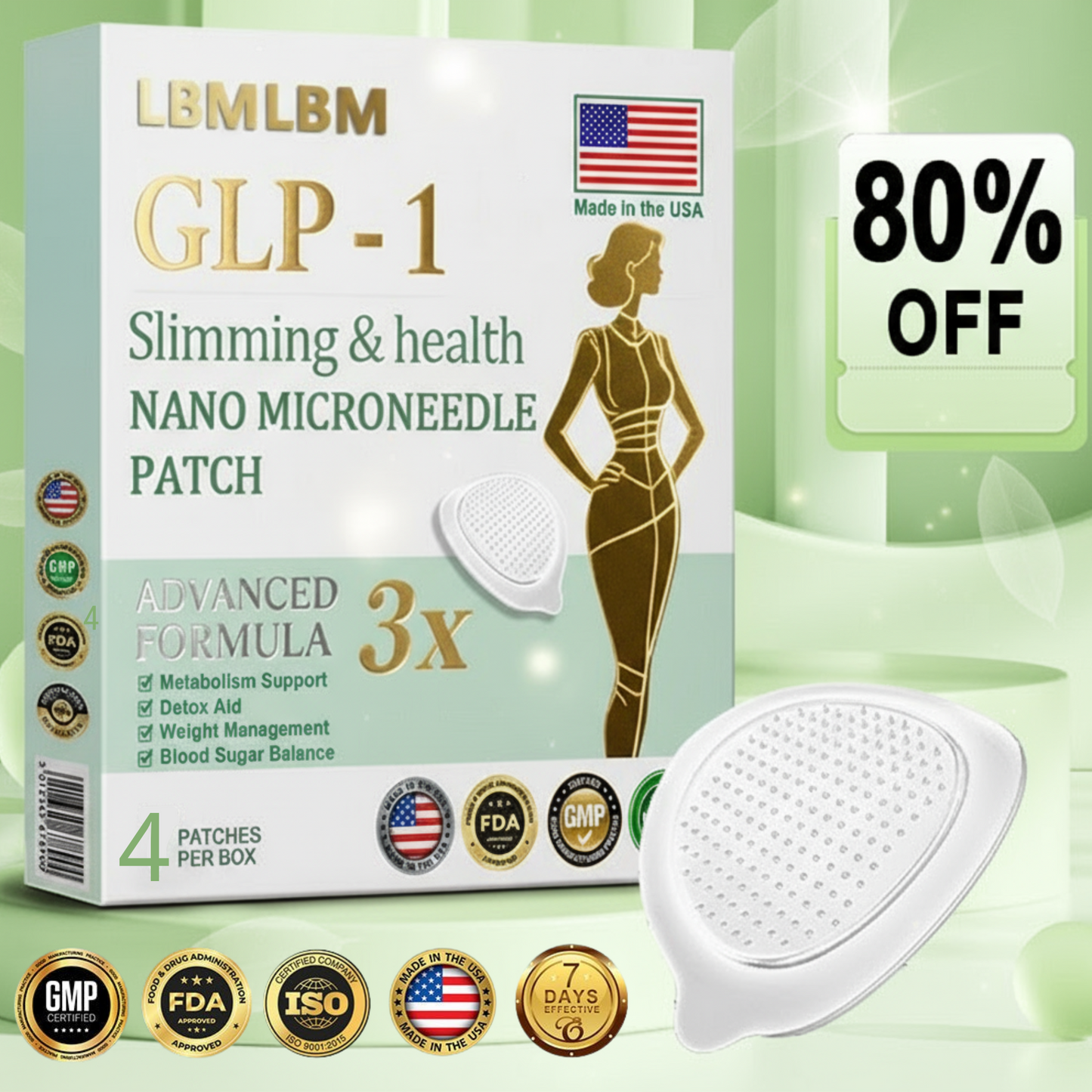 【Last Day Promotion 80% OFF🔥】LBMLBM™ NIDDK-Tirzepatide Slimming & health NANO MICRONEEDLE PATCH🇺🇸👨‍⚕️🎁（Zero Pain | Drop 25lbs in Weeks | Balance Sugar 90%✔️）
