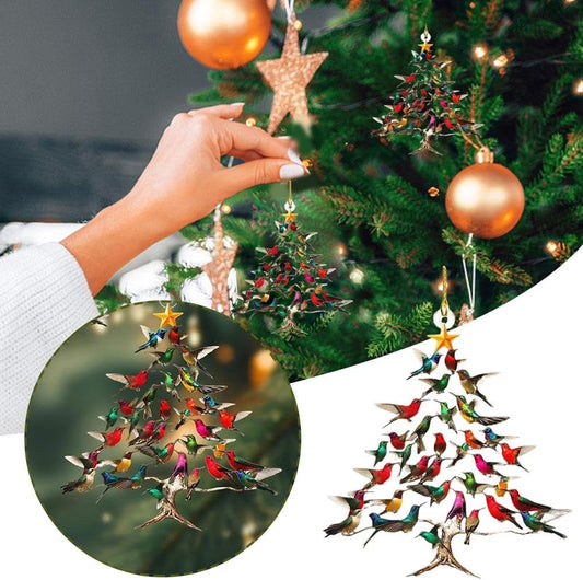 🔥🐦🎄Handcrafted Hummingbird Christmas Ornament✨